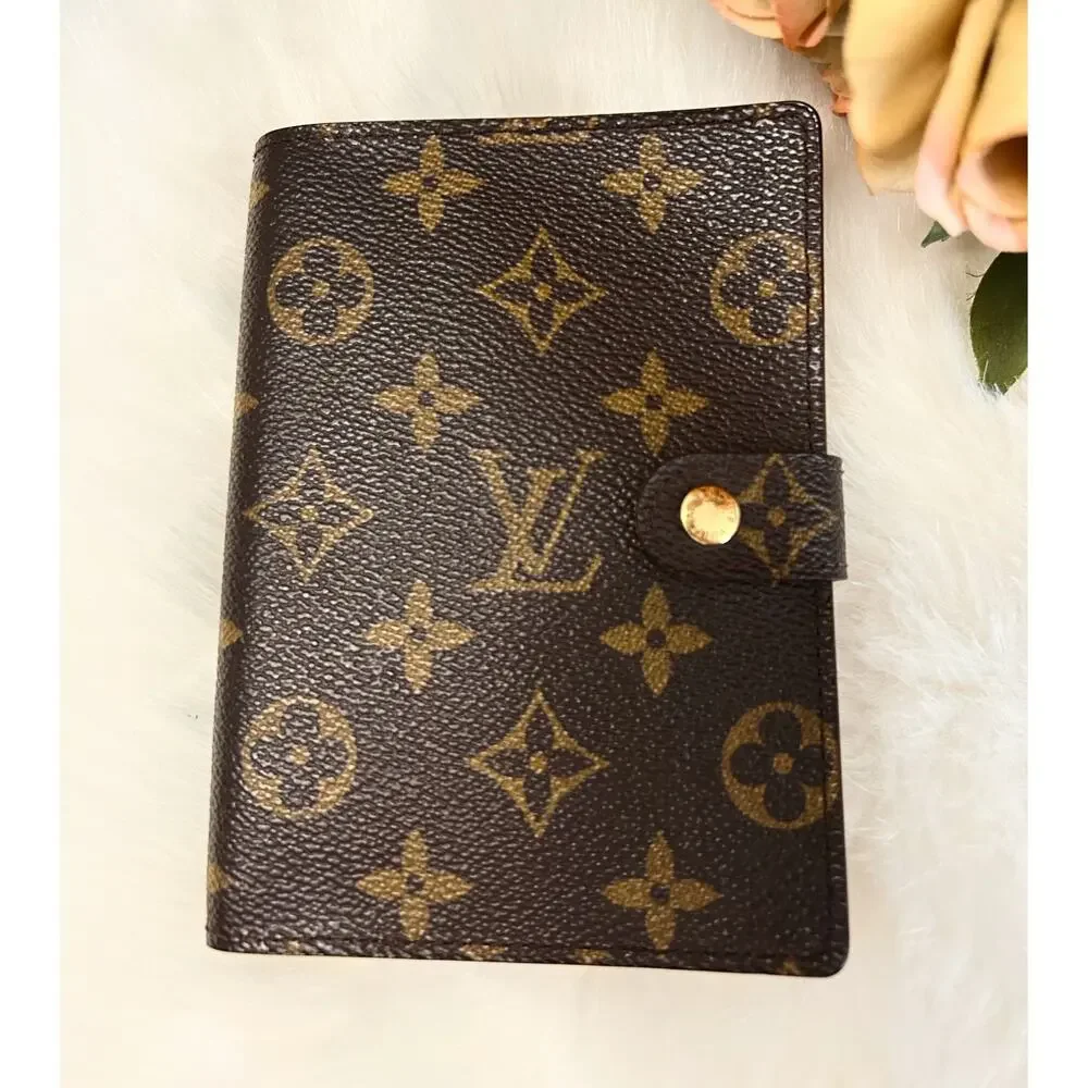 Vintage Authentic Louis Vuitton Monogram PM Ring Agenda Made in Spain CA1918